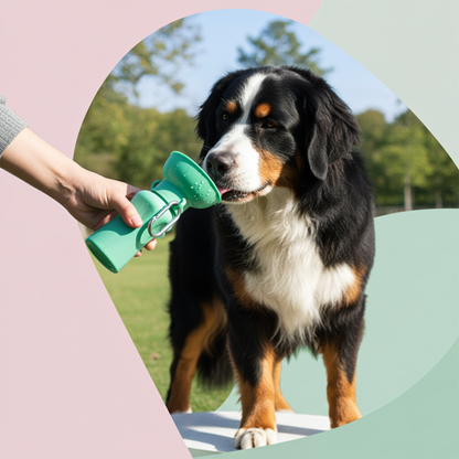 Dog Travel Water Bottle, 20oz, Flip Silicone: Lilac