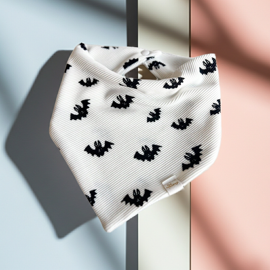 Just a Little Batty Ribbed Knit Wrinkle Resistant Bandana: X-small