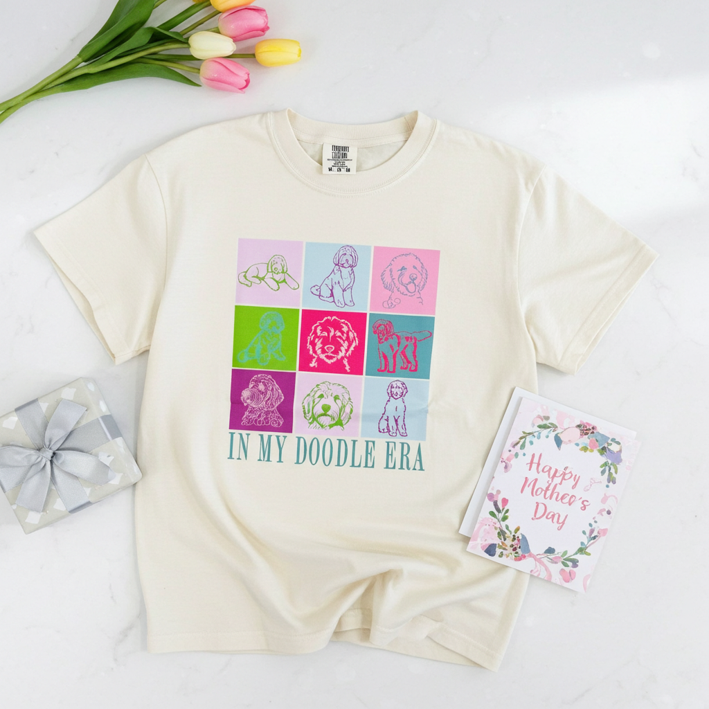 In My doodle Era T-Shirt: IVORY / XL