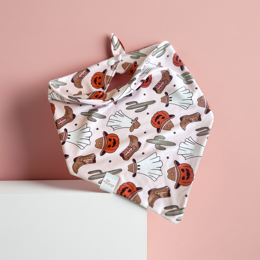 Howdy Pumpkin Wrinkle Resistant Bandana: Small