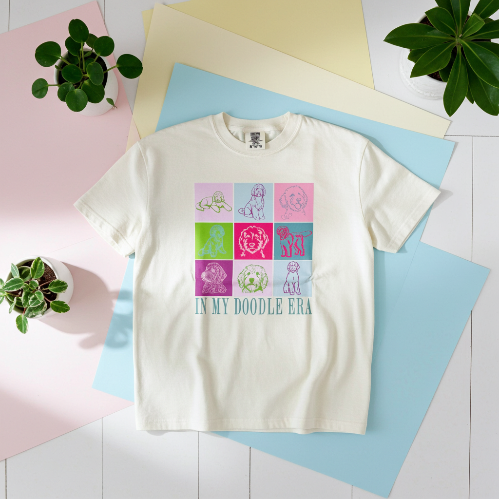 In My doodle Era T-Shirt: IVORY / XL