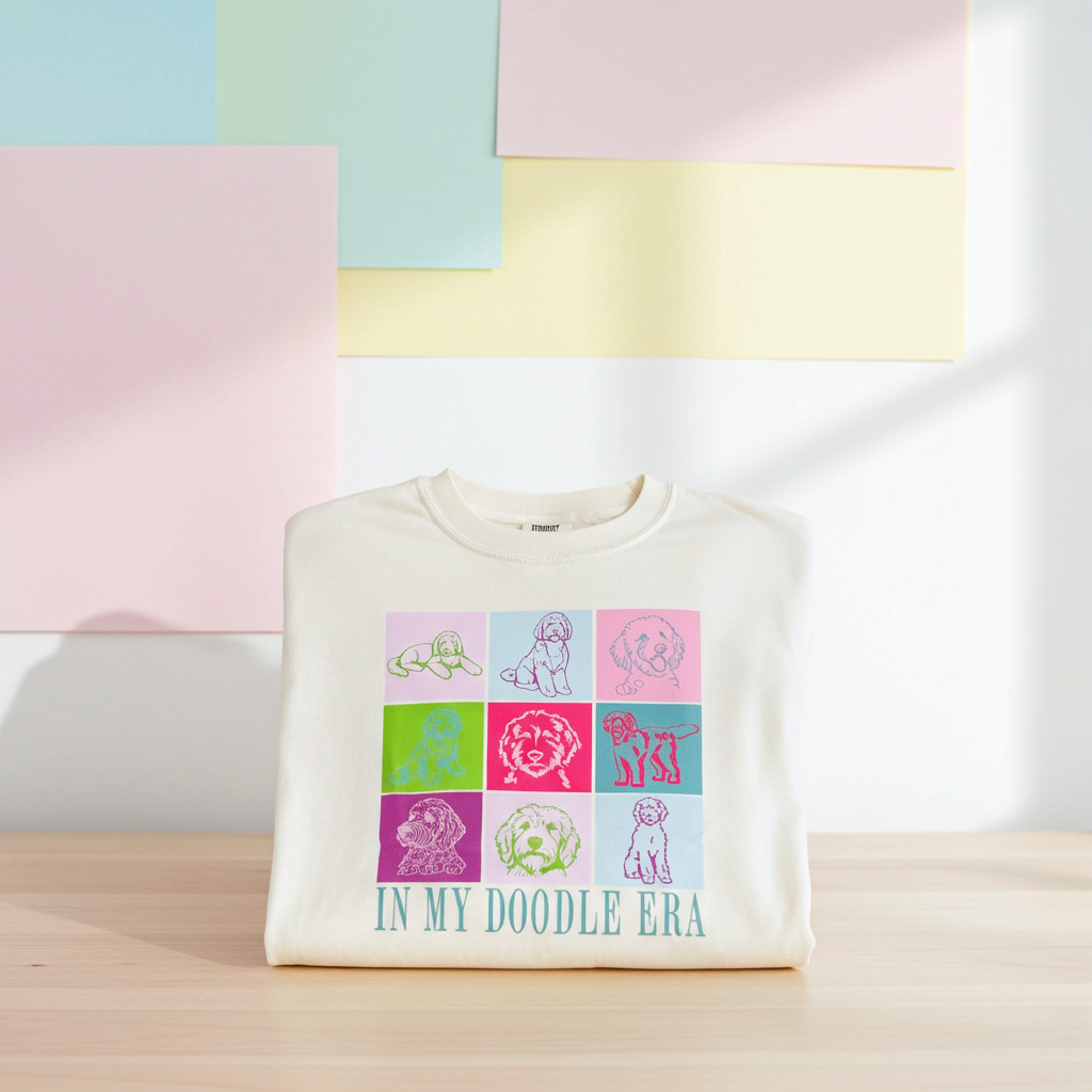In My doodle Era T-Shirt: IVORY / XL